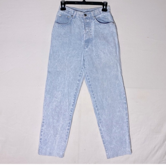 Vintage Jonny Q Light Wash High Rise Tapered Leg Mom Jeans 25 - Picture 1 of 16